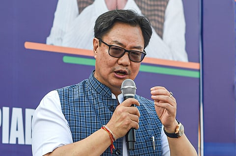 Kiren Rijiju and the Congress traded sharp remarks over India’s 7.8 per cent GDP growth | File image/PTI