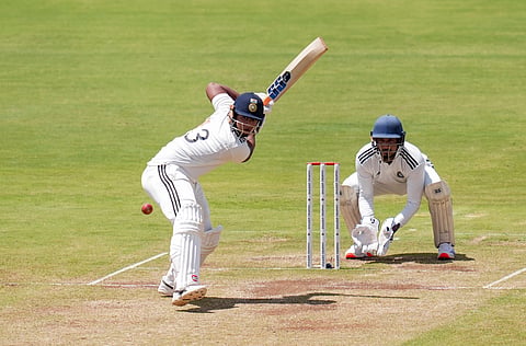 East Zone's Vaibhav Sooryavanshi plays a shot on day three of the Duleep Trophy Semi-final 1 cricket match between Central Zone and East Zone, in Bengaluru | File image/PTI