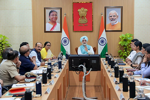 Delhi LG Taranjit Singh Sandhu, Delhi CM Rekha Gupta and others during a meeting on building safety, student accommodation, and PG regulations across Delhi | PTI