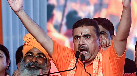 Adhikari said the march was a “caution” to those he accused of disrespecting saffron