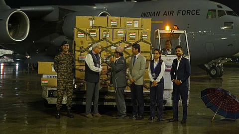 The supplies were handed over to Nepal’s Minister for Science, Technology and Innovation Mahabir Pun after reaching Kathmandu