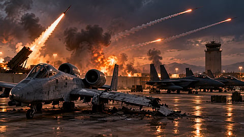 A CBS report says an A-10 was left with a missing wing and around eight F-15s suffered light damage during Iran's overnight attack on the US base in Jordan | Representational image