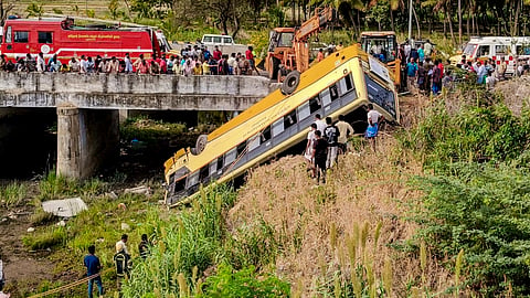 At least 17 passengers were reported injured in the accident