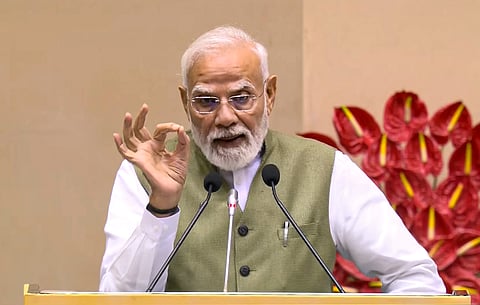 Prime Minister Narendra Modi addresses the inauguration of the International Conference, in New Delhi, on Saturday | File image/PTI