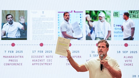 Rahul Gandhi said electoral integrity is under threat, citing reported EC disagreements | PTI