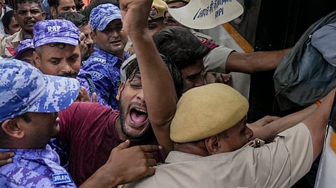 The demonstrations had intensified after reports of repeated objections within the Election Commission over electoral-roll decisions