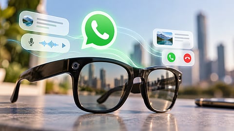 Meta has expanded WhatsApp support across its AI smart glasses, adding hands-free messaging, photo sharing and calling features | Representational image