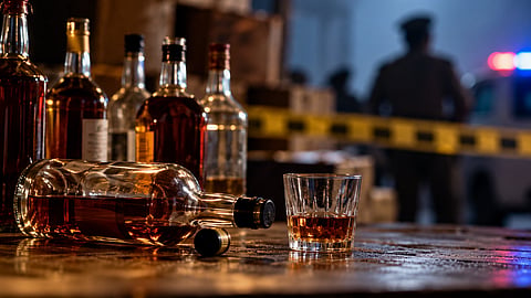 Police formed an SIT, arrested 19 people and seized nearly 3,000 bottles of liquor | Representational image/AI generated