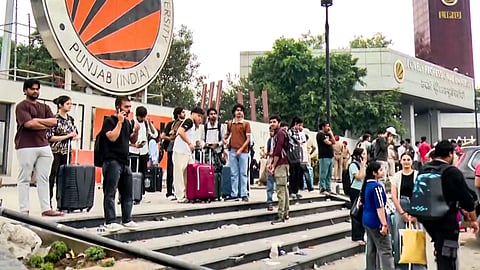 The university had postponed mid-term examinations as students began leaving the Phagwara campus for home

