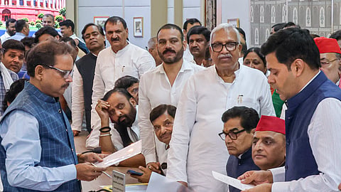 The 40-year-old nominee had filed his papers alongside senior Samajwadi Party leader Ram Gopal Yadav