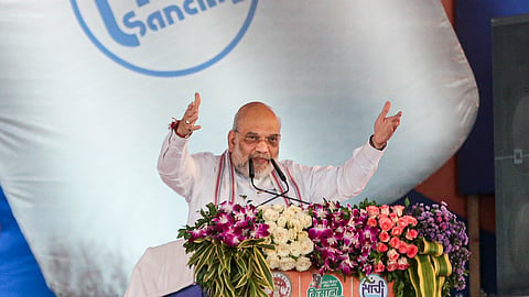 Union Home Minister Amit Shah addresses the 'Gopalak Sammelan', at BHEL Dussehra Ground, in Bhopal, Madhya Pradesh, on Saturday | PTI