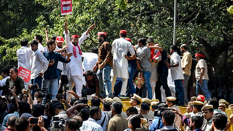BJD MPs joined the Opposition march demanding CEC Gyanesh Kumar’s resignation while reiterating that the party is neither with INDIA nor NDA | PTI