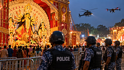 The plan includes round-the-clock surveillance, specialised police units, patrols, checkpoints, drones and helicopters for idol immersion | Representational image