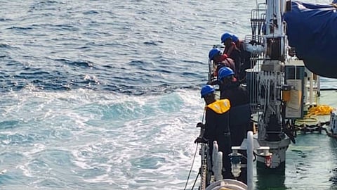 The crew allegedly dumped 500 litres of diesel into the sea during the chase to destroy evidence