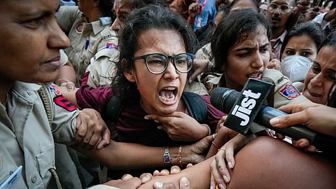 Neha Bora detained near Mandi House shortly after beginning her Tiranga march in Delhi