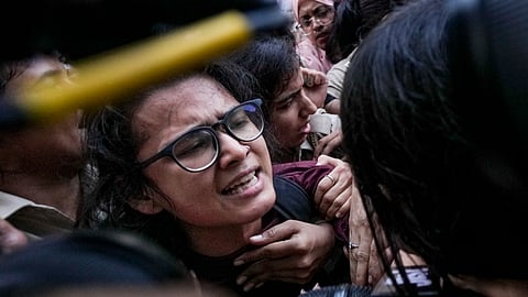 Neha Bora detained near Mandi House shortly after beginning her Tiranga march in Delhi