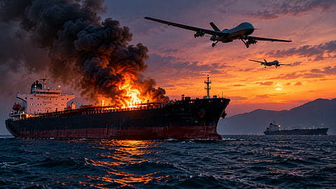 Drone attacks on at least seven cargo vessels in the Black Sea have raised fears of a wider Russia-NATO confrontation | Representational image