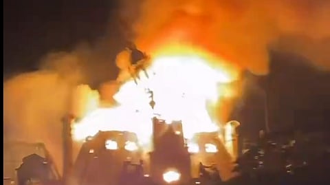 Historic Limoges landmark collapses as France protests over cost of living escalate | X