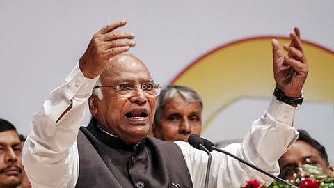 Kharge targets RSS ideology, criticises Nitish Kumar's political shift and raises concerns over untouchability, drawing strong condemnation from BJP leaders