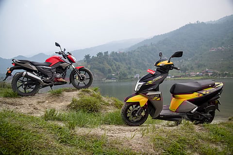 Exploring Nepal on the TVS Ntorq 125 Race Edition and the Raider