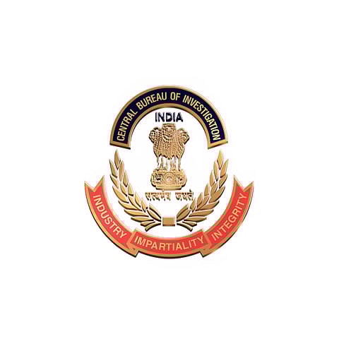 CBI emblem with Ashoka, laurel wreaths, and motto