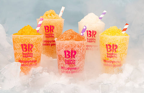 The newly launched flavors of slushes by Baskin-Robbins