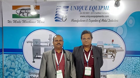 Sandip Pandit, general manager of Unique Equipments (right)