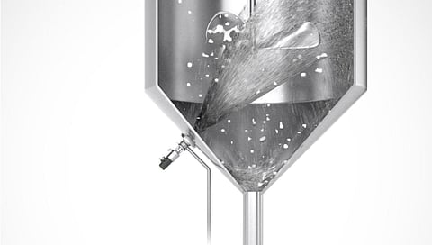 The GEA Direct Sprayer DS 25 is flush-mounted to the tank wall and seamlessly integrated into the cleaning system. This design prevents any protrusion into the tank, ensuring that moving agitators remain unobstructed. 