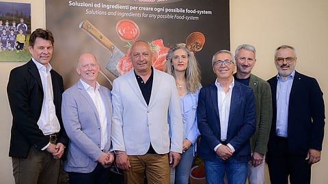 (from left to right:) Christian Tomsen, CFO - NovaTaste Cristian Mazza, Owner - Tec-Al Niki Pavarani, Owner & President Board of Directors - Tec-Al Silvia Buzzulini, Owner - Tec-Al Danilo Piroli, CEO - Tec-Al Paolo Guarneri, Owner - Tec-Al Danilo Boggiani, Managing Director - NovaTaste Italy srl