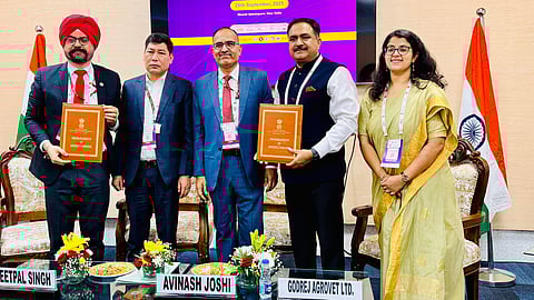 From left to right:  Shri Preet Pal Singh, Shri Shyam Singh Negi, Shri Avinash Joshi- IAS, Secretary, Ministry of Food Processing Industries, Rakesh Swami, Group President – Corporate Affairs, Godrej Industries Group, Ms.Mihika Nayyar