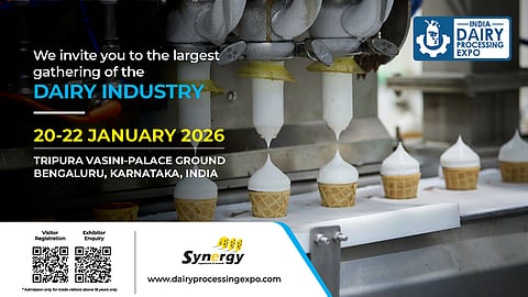 India Dairy Processing Expo 2026 – 20 to 22 January 2026 at Tripura Vasini, Palace Grounds, Bengaluru