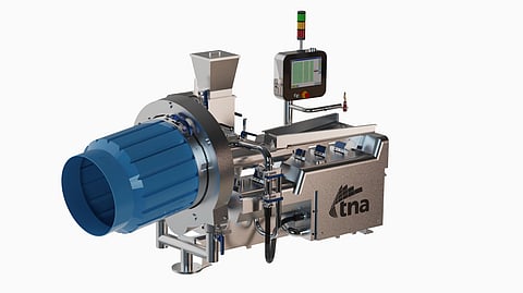 tna intelli-flav OMS 5.1: on-machine seasoning system ensures consistent and precise flavor coverage for every batch. 