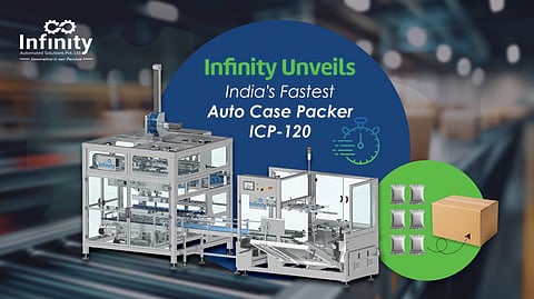 Infinity launches ICP-120, India’s fastest Auto Case Packer for biscuit packaging
