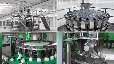 WeighPack Systems unveils high-speed rigid container weigh filling system featuring 24-Head PrimoCombi and Spindexer HS Rotary Filler