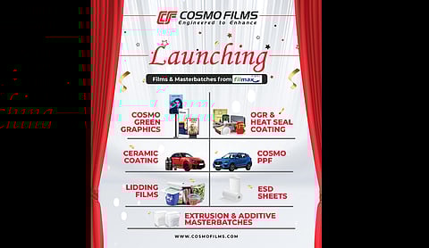 Cosmo First to showcase multiple new product launches across businesses at PLASTINDIA 2026