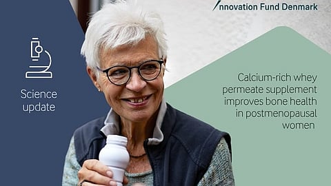 Calcium-rich whey permeate improves bone health in postmenopausal women, study finds