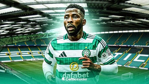 Kelechi Iheanacho in Celtic's home colours insider Celtic Park
