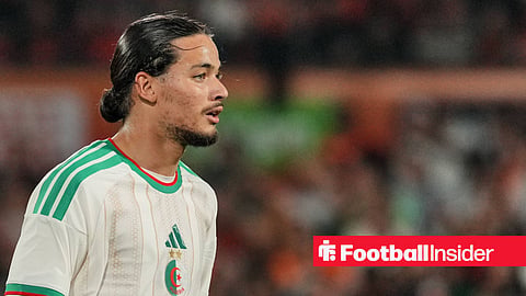 Anis Hadj Moussa playing for Algeria 