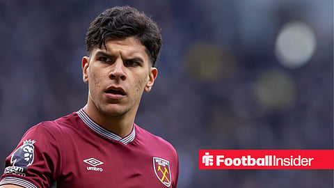 Mateus Fernandes playing for West Ham