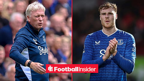 David Moyes during the Everton FC v AS Roma Pre-Season friendly match at the Hill Dickinson Stadium, Liverpool, England, United Kingdom on 9 August 2025 / Jake O Brien of Everton after the Brentford v Everton Premier League match at the Gtech Community Stadium, London, England on 11 April 2026