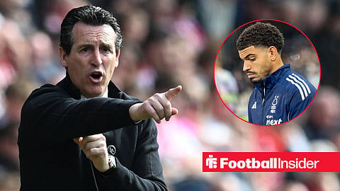 Aston Villa manager Unai Emery at Villa Park / UEFA Europa League, SK Sturm Graz vs Nottingham Forest. Image shows Morgan Gibbs-White