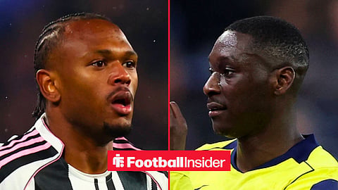 Split image of Juventus striker Lois Openda and Randal Kolo Muani