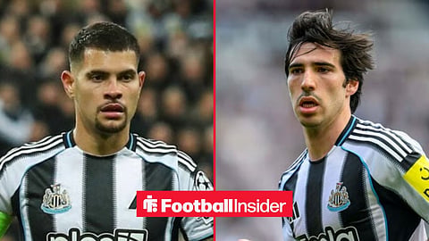 Sandro Tonali and Bruno Guimaraes in action for Newcastle