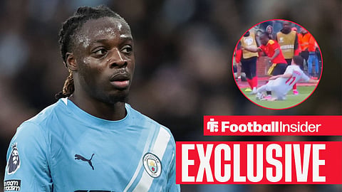 Jeremy Doku of Manchester City during the Premier League match Manchester City vs Leeds United at Etihad Stadium, Manchester, United Kingdom, 29th November 2025 / Jeremy Doku challenged by Ismael Gharbi in Belgium vs Tunisia on 6 June, 2026