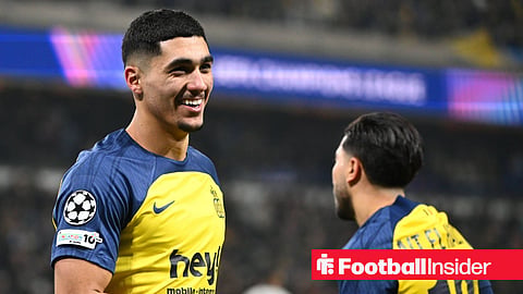 Khalaili Anan midfielder of Union Saint-Gilloise celebrates after scoring during the UEFA Champions League 2025/26 League Phase MD8 match between Royale Union Saint-Gilloise and Atalanta on January 28, 2026