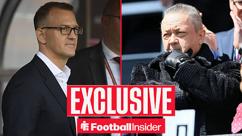 West Ham United co-owner Daniel Kretinsky watching on from pitchside / West Ham's co-owner David Sullivan looks on at Barclays Premier League clash between QPR and West Ham United at Loftus Road, 25th April 2015