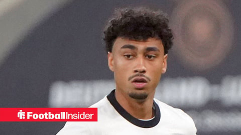 Eintracht Frankfurt left-back Nathaniel Brown playing for Germany in a World Cup qualifier against Luxembourg