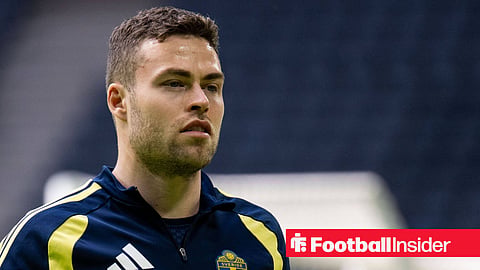 Gabriel Gudmundsson of the Swedish national football team at a training session on June 3, 2026 in Stockholm