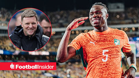 Galatasaray's Wilfried Singo stars in Ivory Coast's 1-0 win over Ecuador at the 2026 World Cup / Eddie Howe Manager of Newcastle United during the Premier League match between Crystal Palace FC v Newcastle United FC at Selhurst Park Stadium, London, England, on April 12