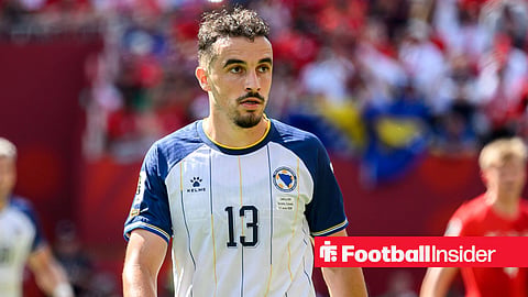 Ivan Basic in action for Bosnia and Herzegovina in the World Cup against Canada